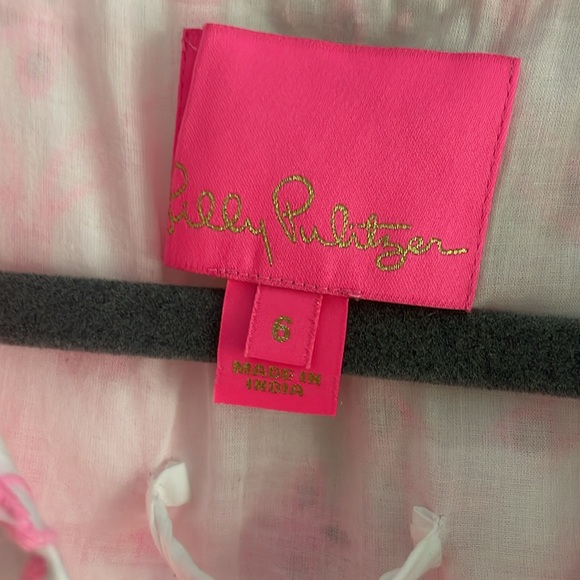 Lilly Pulitzer Cartley Eyelet Shirt Dress Size 6 - Picture 4 of 7